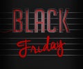 Black Friday sale inscription design template. Black Friday banner. 3D rendering. Path Save.