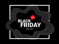 Black Friday sale inscription design template, Concept of advertising for seasonal offer with abstract background. Royalty Free Stock Photo