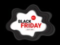 Black Friday sale inscription design template, Concept of advertising for seasonal offer with abstract background. Royalty Free Stock Photo