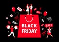 Black Friday sale inscription design template