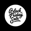 Black Friday Sale Lettering Badge Royalty Free Stock Photo