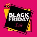 Black Friday Sale lettering on a pink background