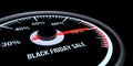 Black Friday 70 Percent Sale Level Meter extremely detaild and realistic high resolution 3d illustration