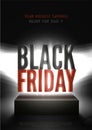 Black friday sale luxury store special price offer vector banner template Royalty Free Stock Photo