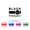 Black friday sale multi color icon. Simple glyph, flat vector of black friday icons for ui and ux, website or mobile application