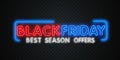 Black Friday Sale Neon Banner Vector. template Black Friday neon flyer, design template