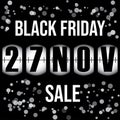 Black friday sale 27 November 2020 poster flip clock style