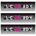 Black Friday sale 80 90 and 40 off vector template