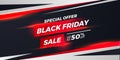 Black Friday sale offer promo discount poster banner elegant sporty template Royalty Free Stock Photo