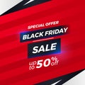 Black Friday sale offer promo discount poster banner simple elegant template Royalty Free Stock Photo