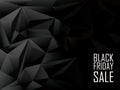 Black friday sale polygonal background. Shopping Royalty Free Stock Photo