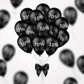 Black Friday Sale Poster with Balloons Bunch