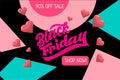 Black Friday sale poster, banner, website head with hand drawn lettering