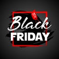 Black Friday sale poster. Black Friday inscription design template.