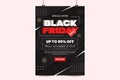 Black Friday sale poster or flyer design template