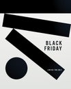 Black Friday sale poster vector template with minimal art design style. Discounts, special offers promotion.