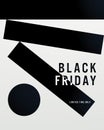 Black Friday sale poster vector template with minimal art design style. Discounts, special offers promotion