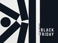 Black Friday sale poster vector template with minimal art design style. Discounts, special offers promotion