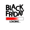 Black Friday Sale, progress loading bar design template, vector illustration Royalty Free Stock Photo