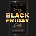 Black friday sale promotion abstract banner.