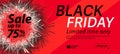Black Friday Sale Promotion banner, flyer or banner vector illustration, discont card, marketing Royalty Free Stock Photo