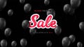 Black friday sale. Realistic background flying ballooons. Black friday banner. Dark background header for website Royalty Free Stock Photo