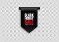 Black Friday sale ribbon banners collection isolated. Vector price tags. Royalty Free Stock Photo