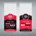 Black Friday sale roll up banner offer promotion template