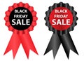 Black friday sale, rosette, vector illustration Royalty Free Stock Photo