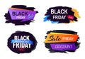 Black Friday Sale 2017 Set on Vector Illustration Royalty Free Stock Photo