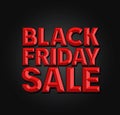 Black Friday Sale Sign 3d Chisel Lettering