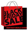 Black Friday Sale Sign with shopping bag Royalty Free Stock Photo