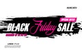 Black Friday Sale. Special offer banner with handwritten element, discount up to 75 percent off. Royalty Free Stock Photo