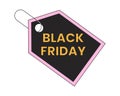 Black friday sale tag 2D linear cartoon marketing sticker