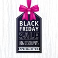 Black friday sale tag illustration. Advertising Royalty Free Stock Photo