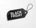 Black friday sale tag. Royalty Free Stock Photo