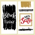 Black Friday sale template for banner or poster. Vector