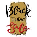 Black Friday sale template for banner or poster. Vector