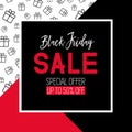 Black friday sale template. Promotional banner