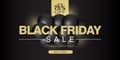 Black Friday Sale up to 75% off Banner Vector Template Design Illustration Royalty Free Stock Photo