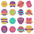 Black Friday Sale Vector Badges and Labels Royalty Free Stock Photo