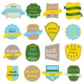 Black Friday Sale Vector Badges and Labels. Royalty Free Stock Photo