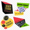 Black Friday Sale Vector Badges and Labels. Royalty Free Stock Photo