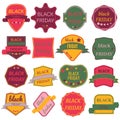 Black Friday Sale Vector Badges and Labels. Royalty Free Stock Photo