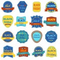 Black Friday Sale Vector Badges and Labels Royalty Free Stock Photo