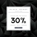 Black Friday Sale vector banner with percentual discount offer in modern polygonal style background. Royalty Free Stock Photo