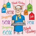 Black Friday Sale Vector Concept