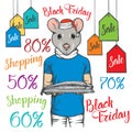 Black Friday Sale Vector Concept Royalty Free Stock Photo