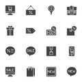 Black friday sale vector icons set Royalty Free Stock Photo