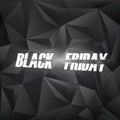 Black friday sale vector illustration with low poly background and strong creative typography for sales promotion Royalty Free Stock Photo